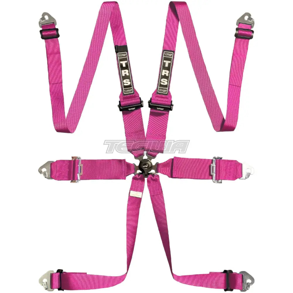 Trs Magnum 3In 6 Point Fia Hans Harness Superlite - Mid-Range / Pink Harnesses