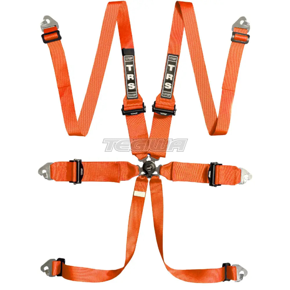 Trs Magnum 3In 6 Point Fia Hans Harness Ultralite - Top Of The Range / Orange Harnesses