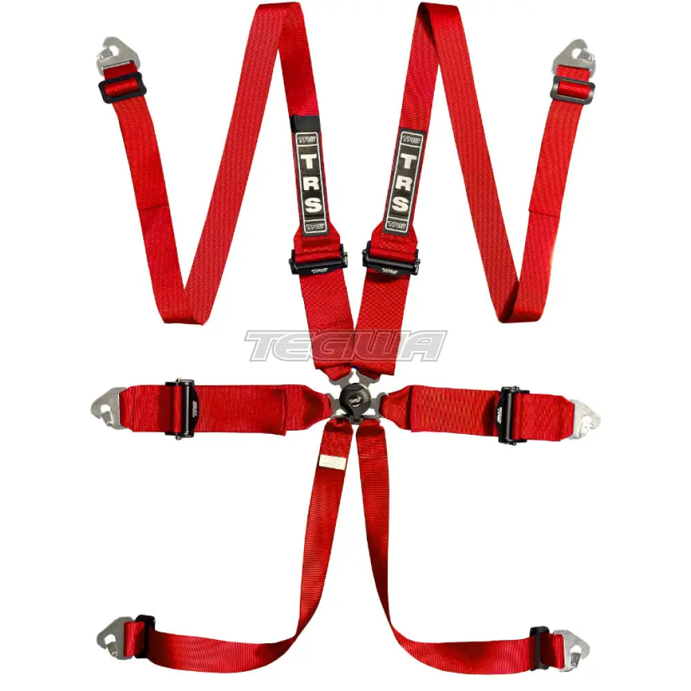 Trs Magnum 3In 6 Point Fia Hans Harness Ultralite - Top Of The Range / Red Harnesses