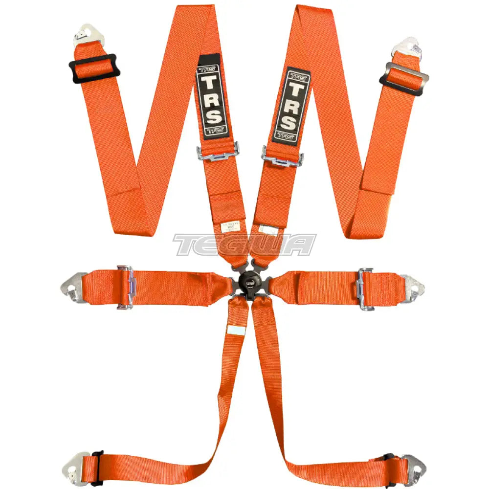 Trs Magnum 3In 6 Point Fia Harness Standard – Entry Level / Orange Harnesses