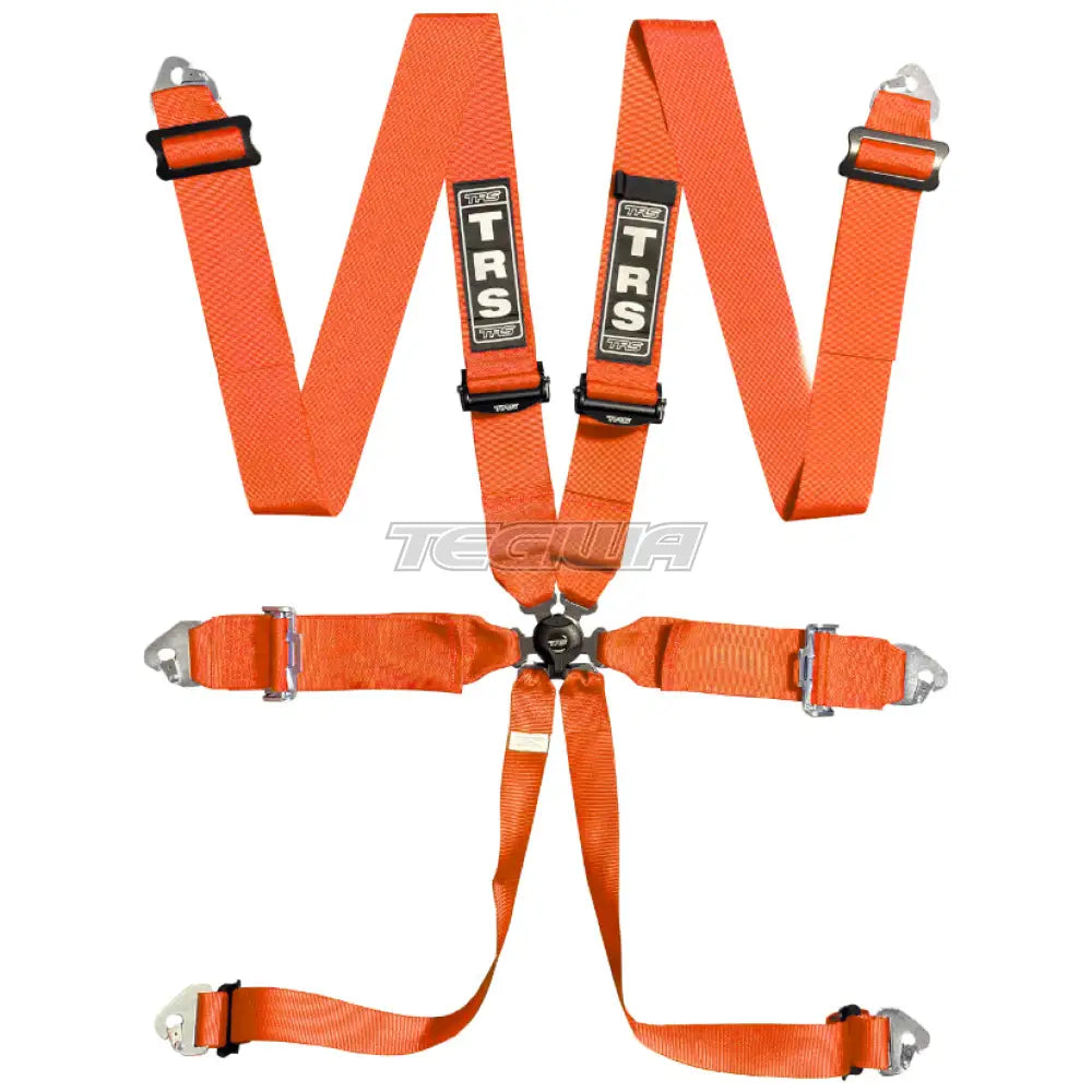 Trs Magnum 3In 6 Point Fia Harness Superlite - Mid-Range / Orange Harnesses