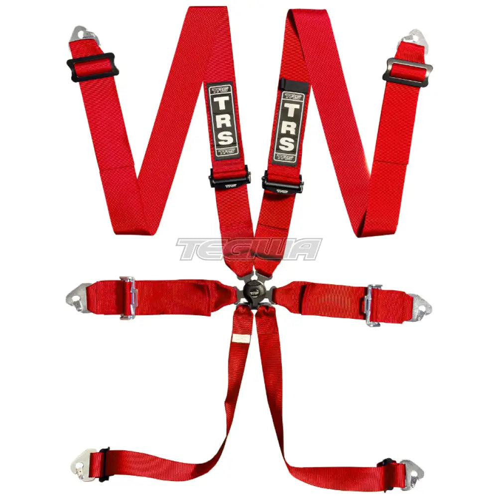 Trs Magnum 3In 6 Point Fia Harness Superlite - Mid-Range / Red Harnesses