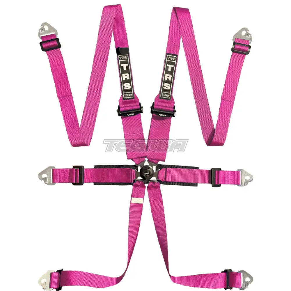 Trs Pro 2In/3In 6 Point Fia Hans Harness Superlite - Mid-Range / Pink Harnesses