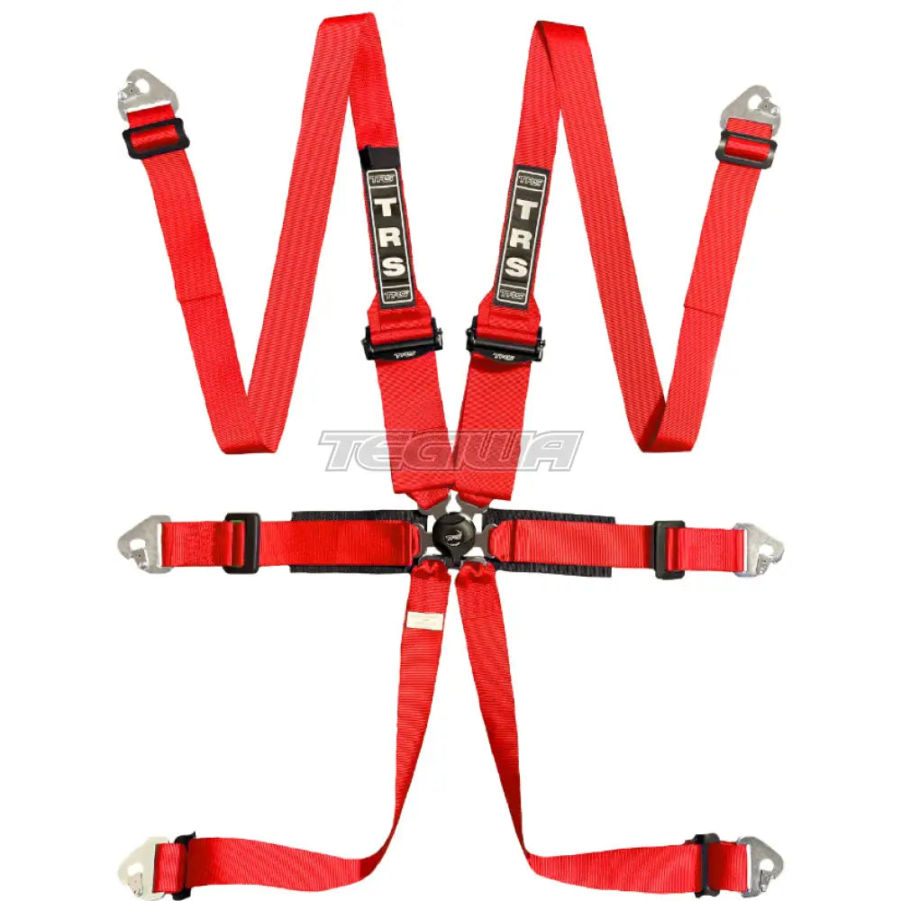 Trs Pro 2In/3In 6 Point Fia Hans Harness Superlite - Mid-Range / Red Harnesses