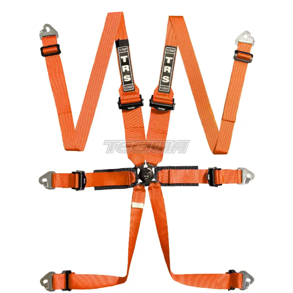 Trs Pro 2In/3In 6 Point Fia Hans Harness Ultralite - Top Of The Range / Orange Harnesses