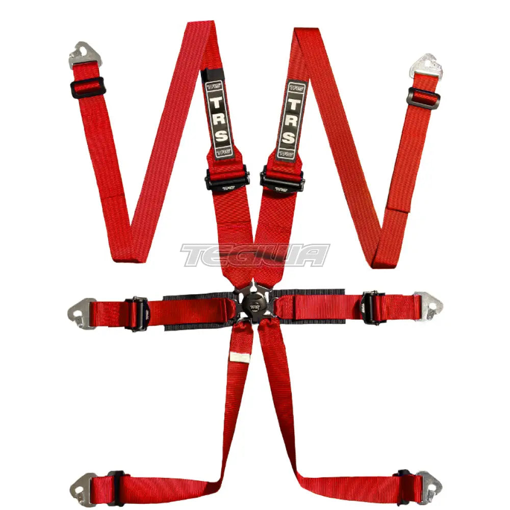 Trs Pro 2In/3In 6 Point Fia Hans Harness Ultralite - Top Of The Range / Red Harnesses