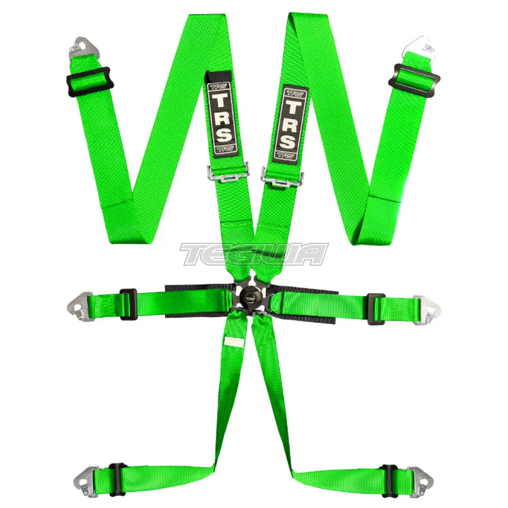 Trs Pro 2In/3In 6 Point Fia Harness Standard – Entry Level / Green Harnesses