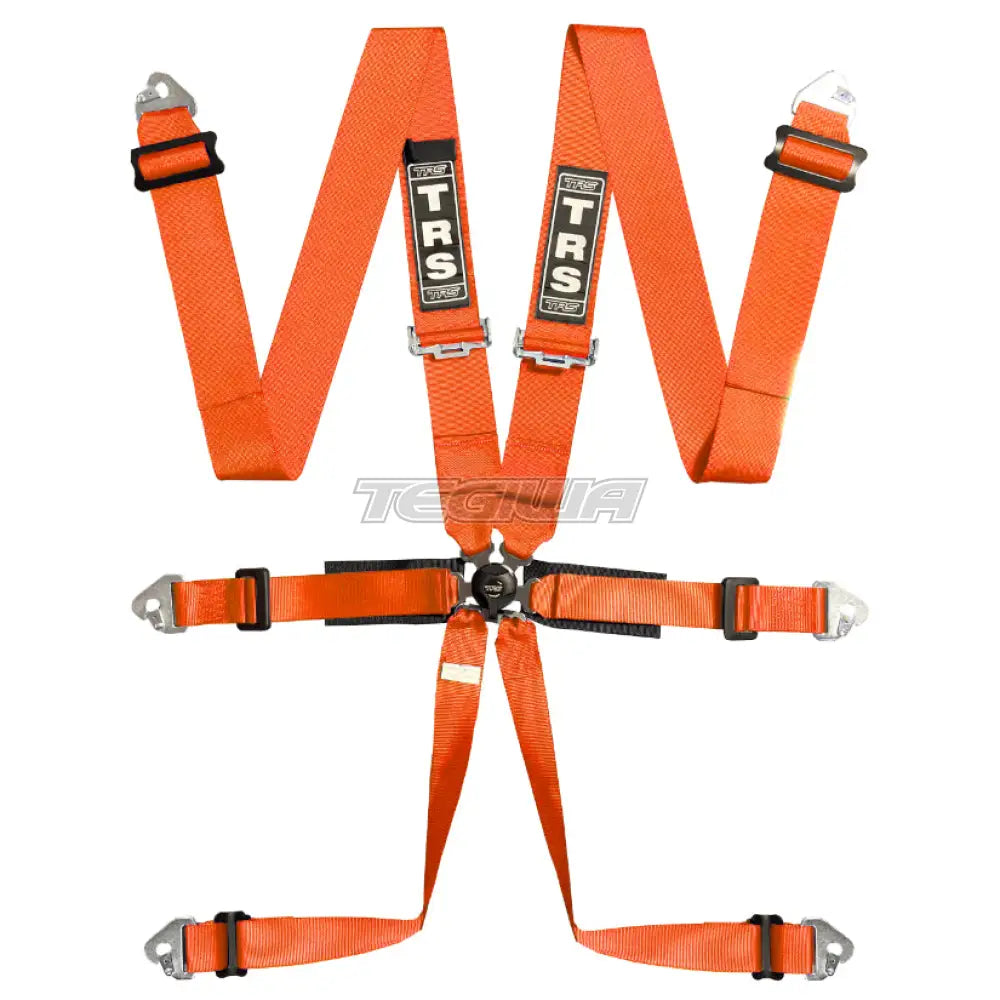 Trs Pro 2In/3In 6 Point Fia Harness Standard – Entry Level / Orange Harnesses