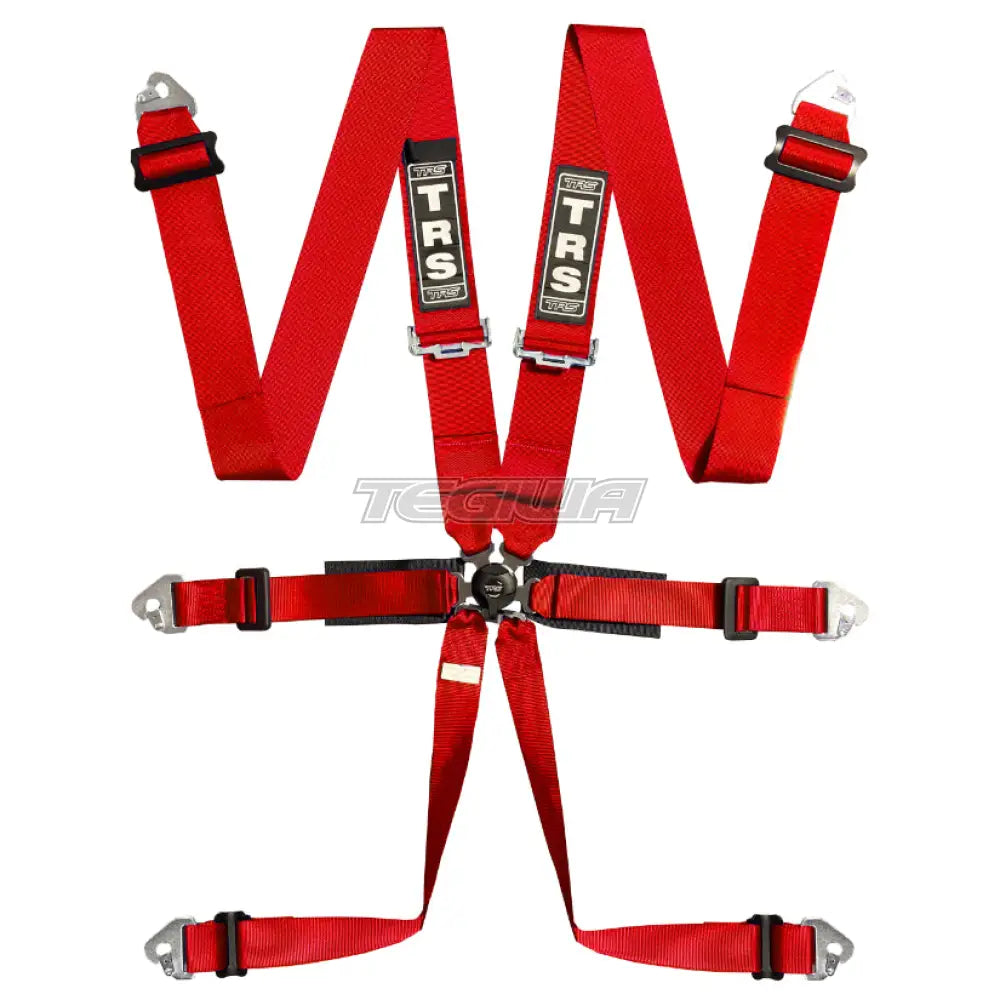 Trs Pro 2In/3In 6 Point Fia Harness Standard – Entry Level / Red Harnesses