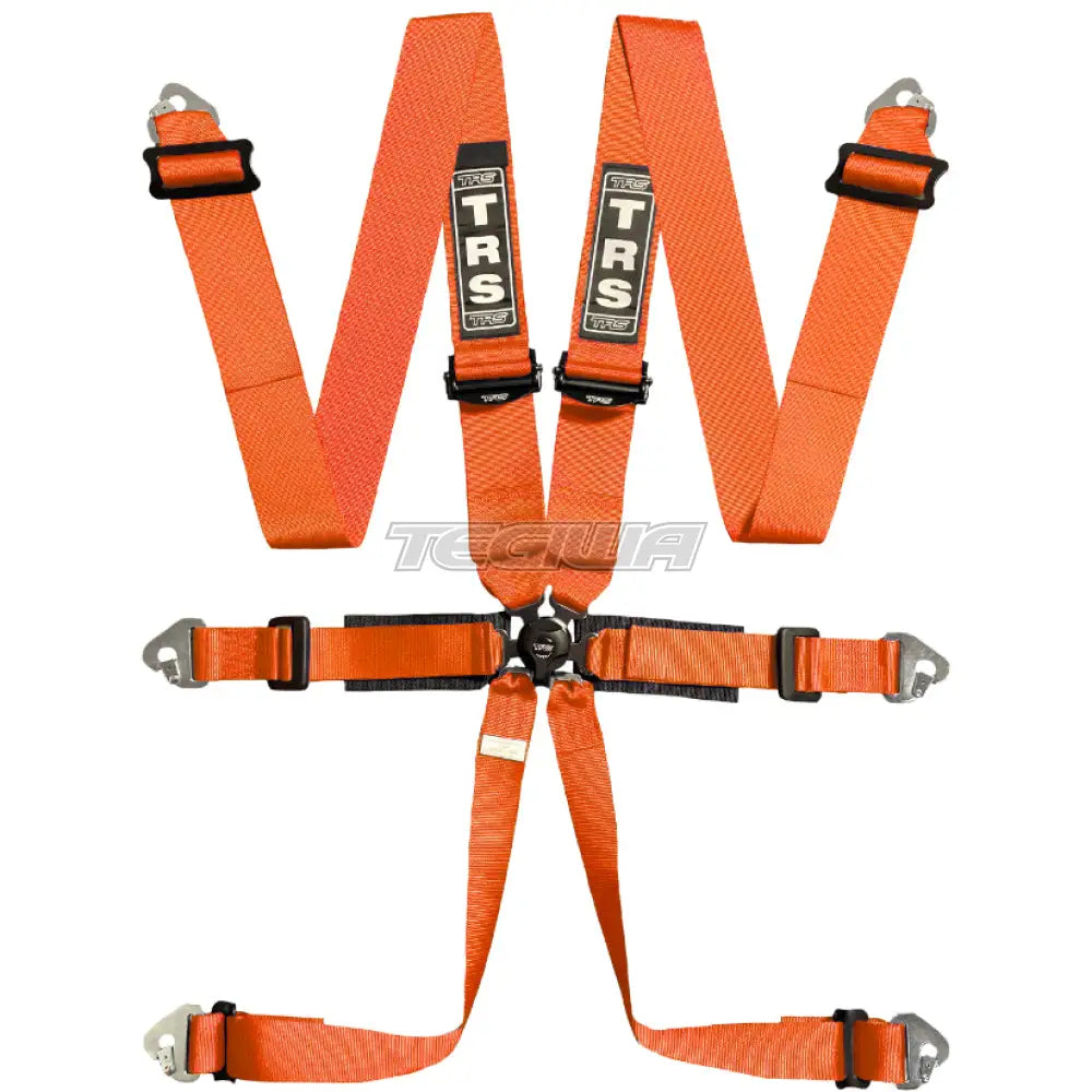 Trs Pro 2In/3In 6 Point Fia Harness Superlite - Mid-Range / Orange Harnesses