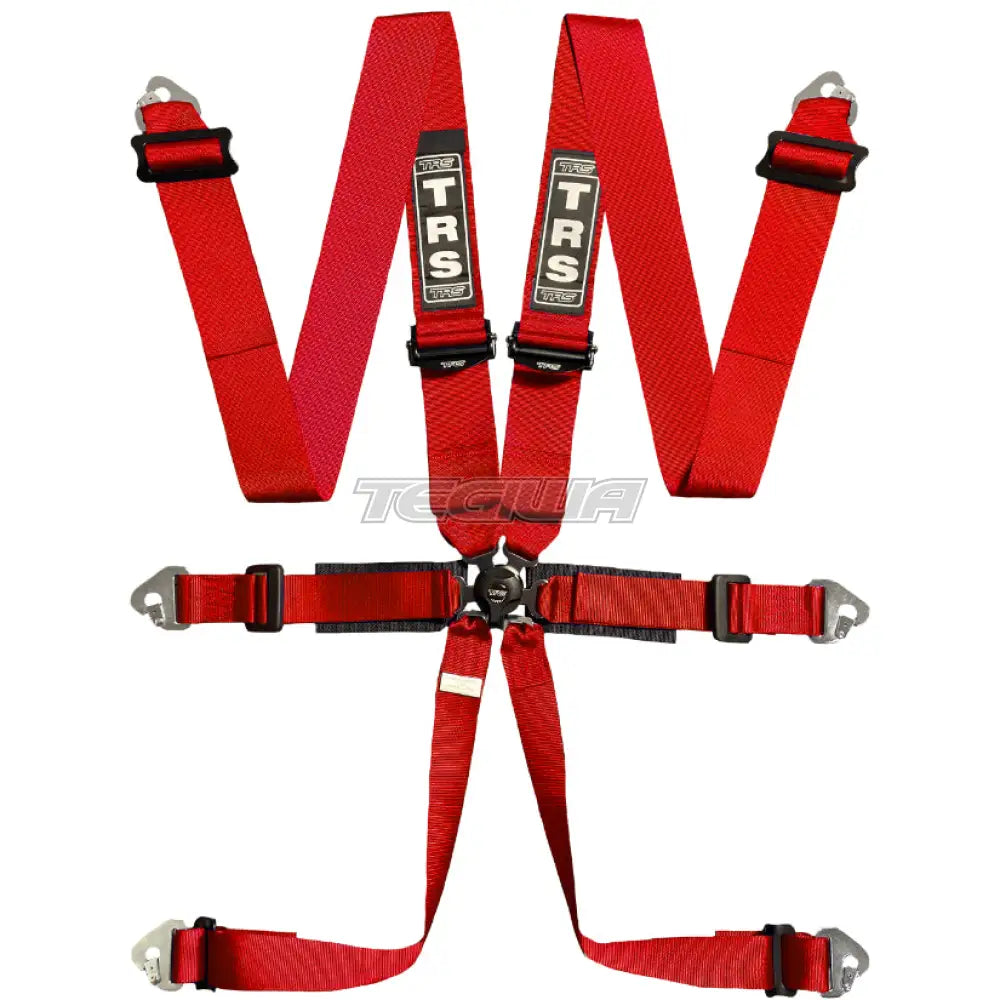 Trs Pro 2In/3In 6 Point Fia Harness Superlite - Mid-Range / Red Harnesses