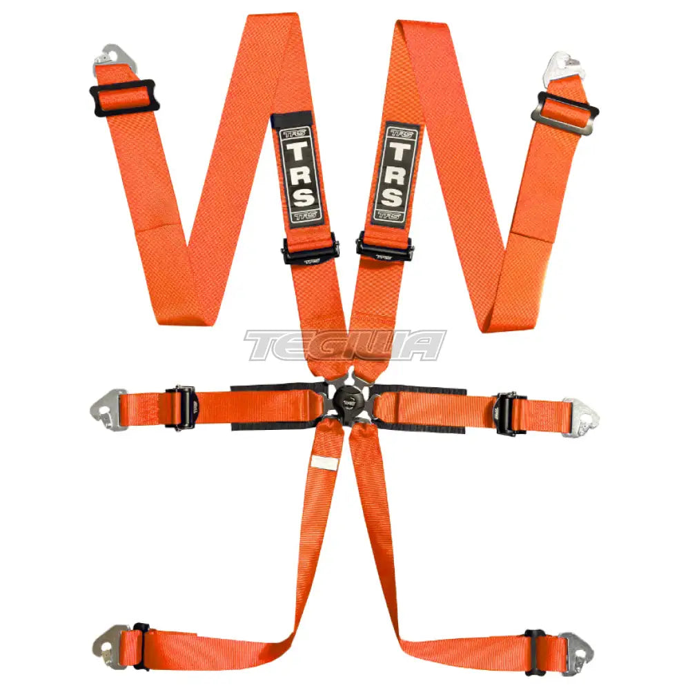 Trs Pro 2In/3In 6 Point Fia Harness Ultralite - Top Of The Range / Orange Harnesses