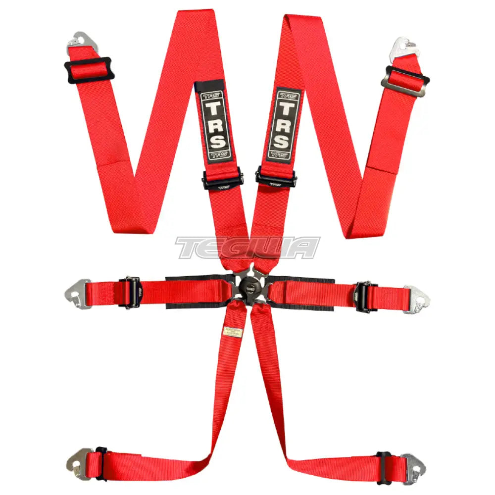 Trs Pro 2In/3In 6 Point Fia Harness Ultralite - Top Of The Range / Red Harnesses