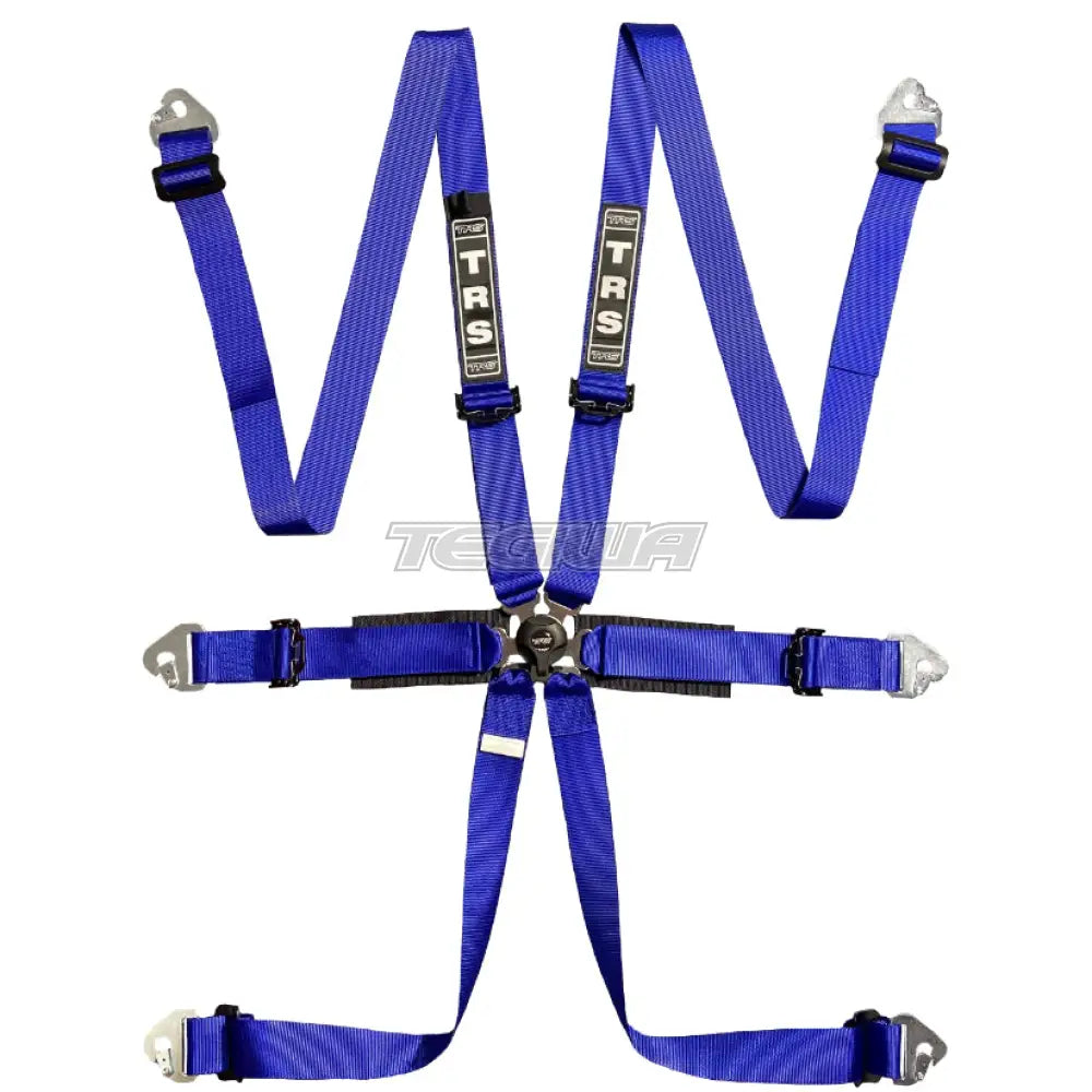 Trs Pro International 2In 6 Point Fia Hans Harness Standard – Entry Level / Blue Harnesses