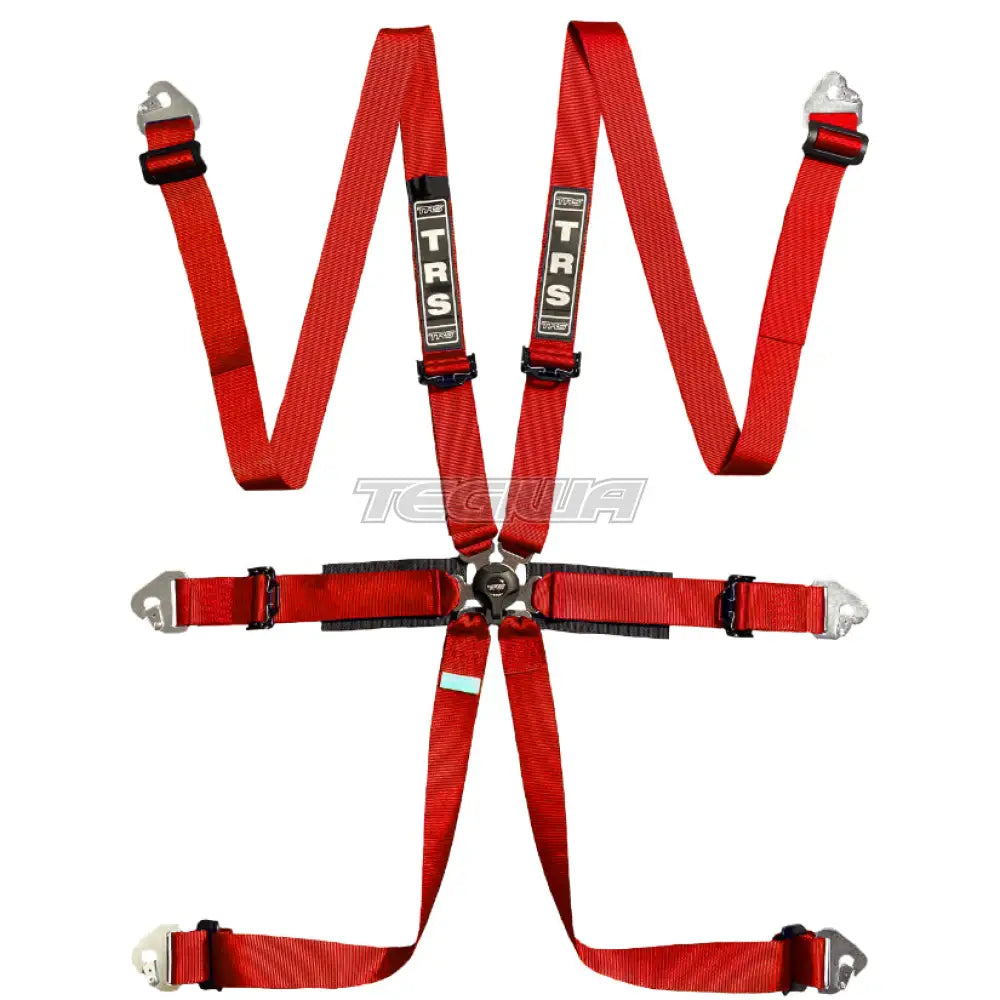 Trs Pro International 2In 6 Point Fia Hans Harness Standard – Entry Level / Red Harnesses