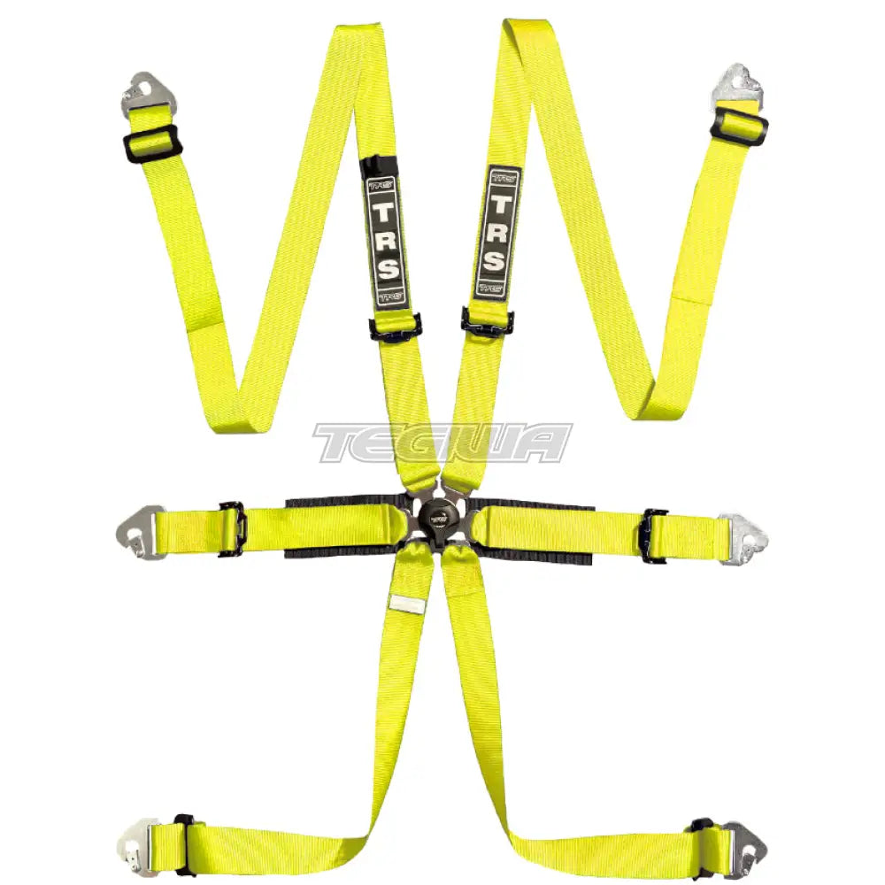 Trs Pro International 2In 6 Point Fia Hans Harness Standard – Entry Level / Yellow Harnesses