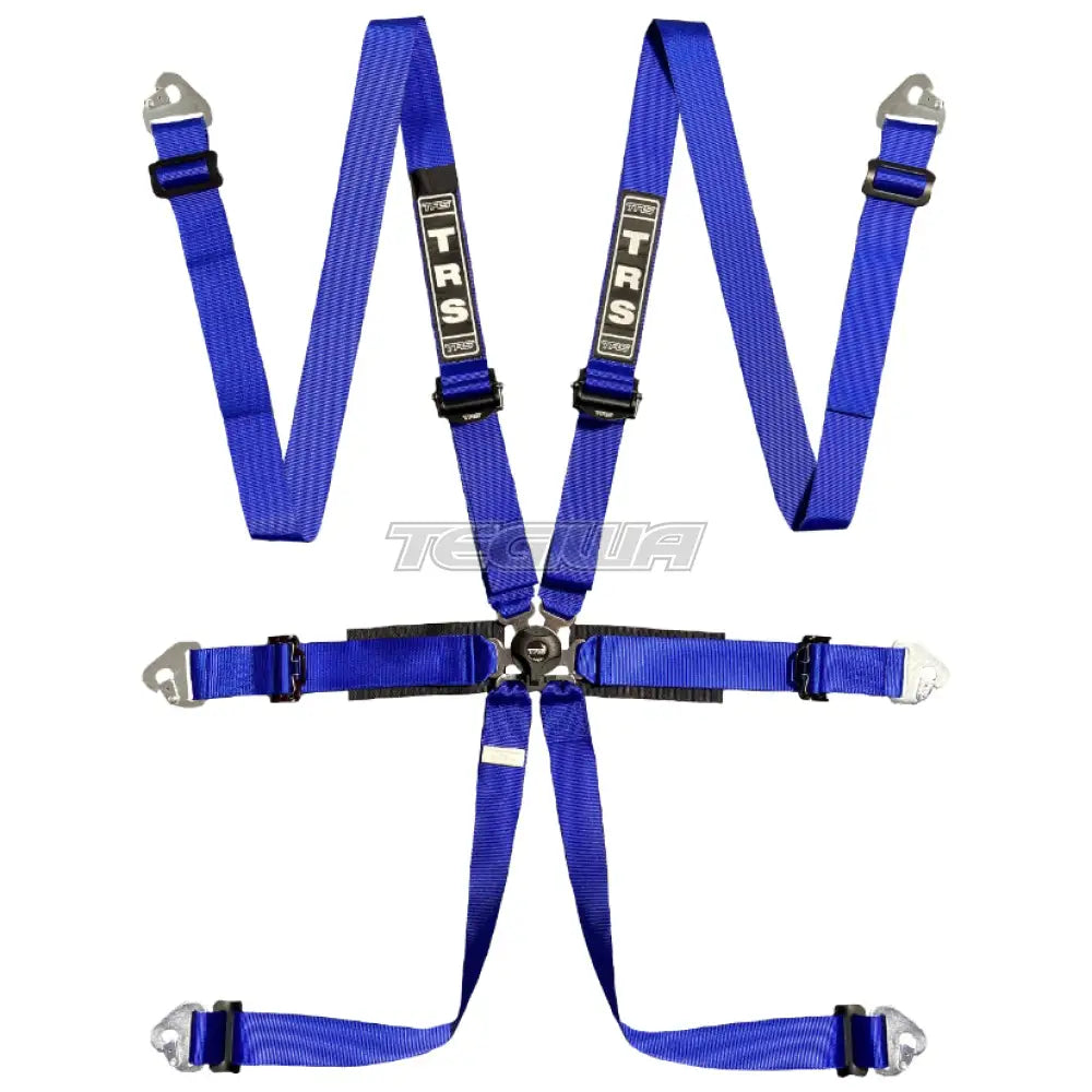 Trs Pro International 2In 6 Point Fia Hans Harness Superlite - Mid-Range / Blue Harnesses