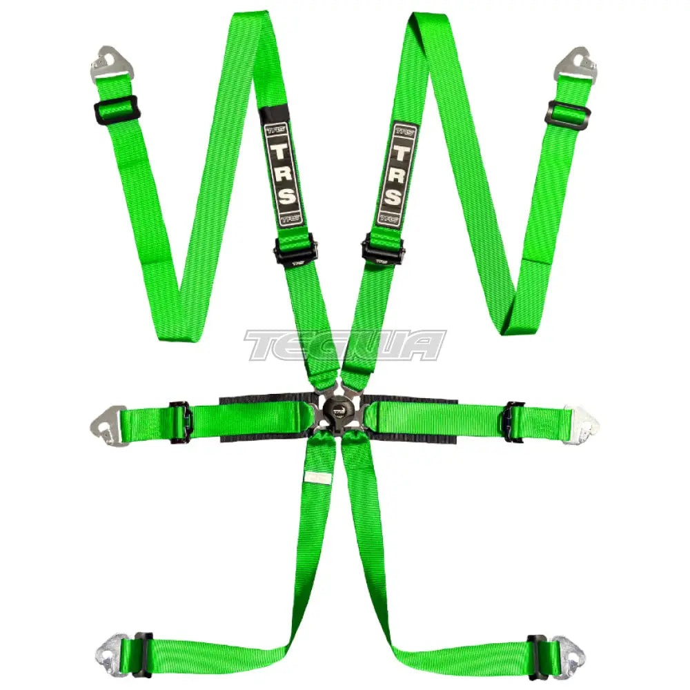 Trs Pro International 2In 6 Point Fia Hans Harness Superlite - Mid-Range / Green Harnesses