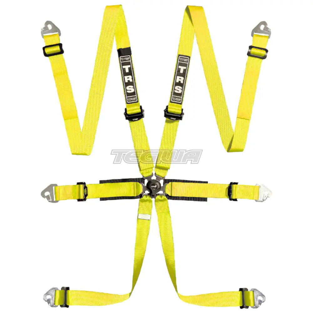 Trs Pro International 2In 6 Point Fia Hans Harness Superlite - Mid-Range / Yellow Harnesses