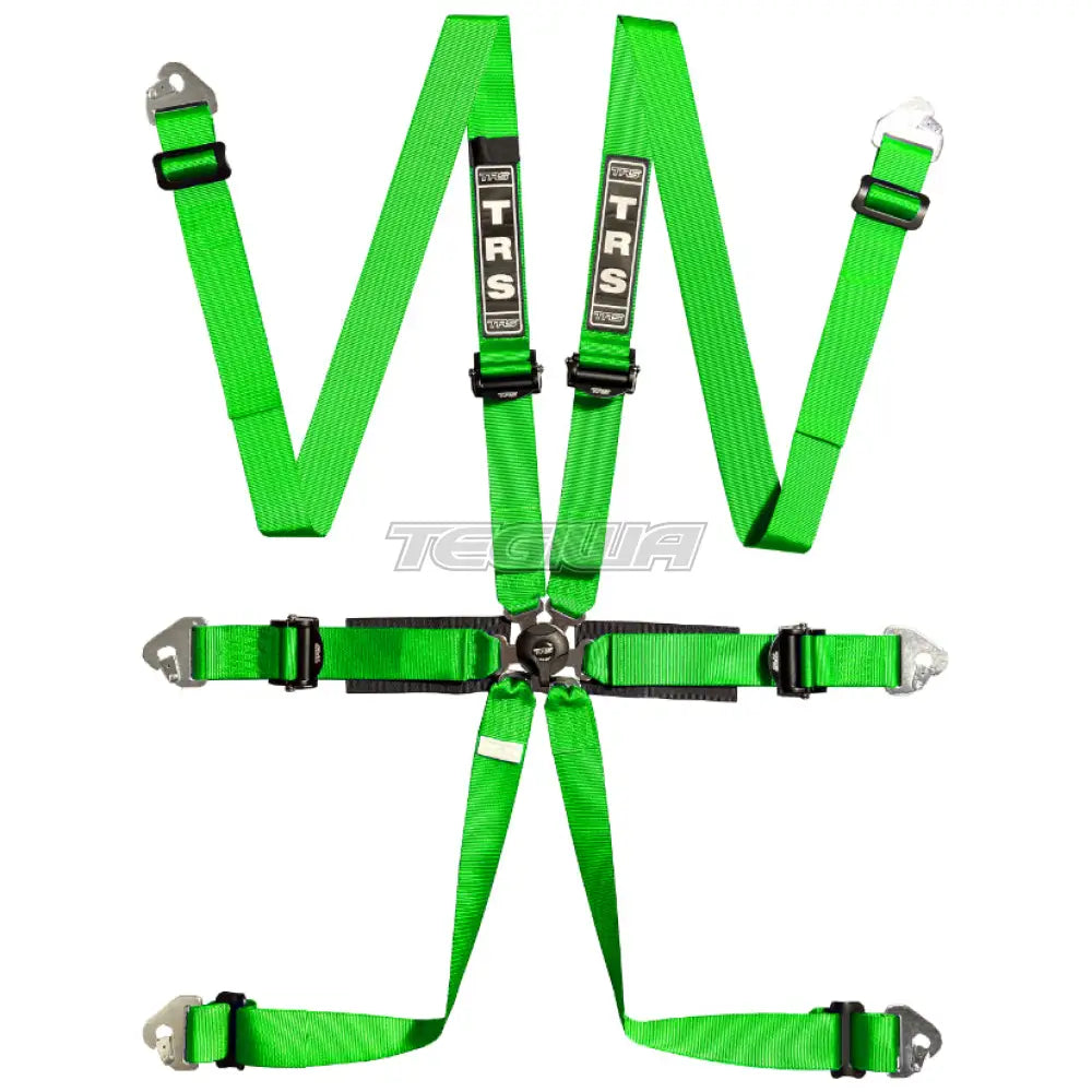 Trs Pro International 2In 6 Point Fia Hans Harness Ultralite - Top Of The Range / Green Harnesses