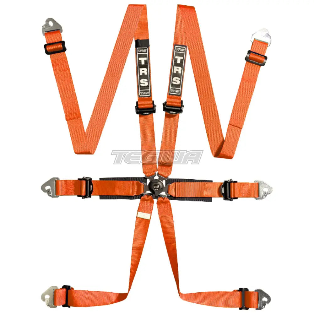 Trs Pro International 2In 6 Point Fia Hans Harness Ultralite - Top Of The Range / Orange Harnesses