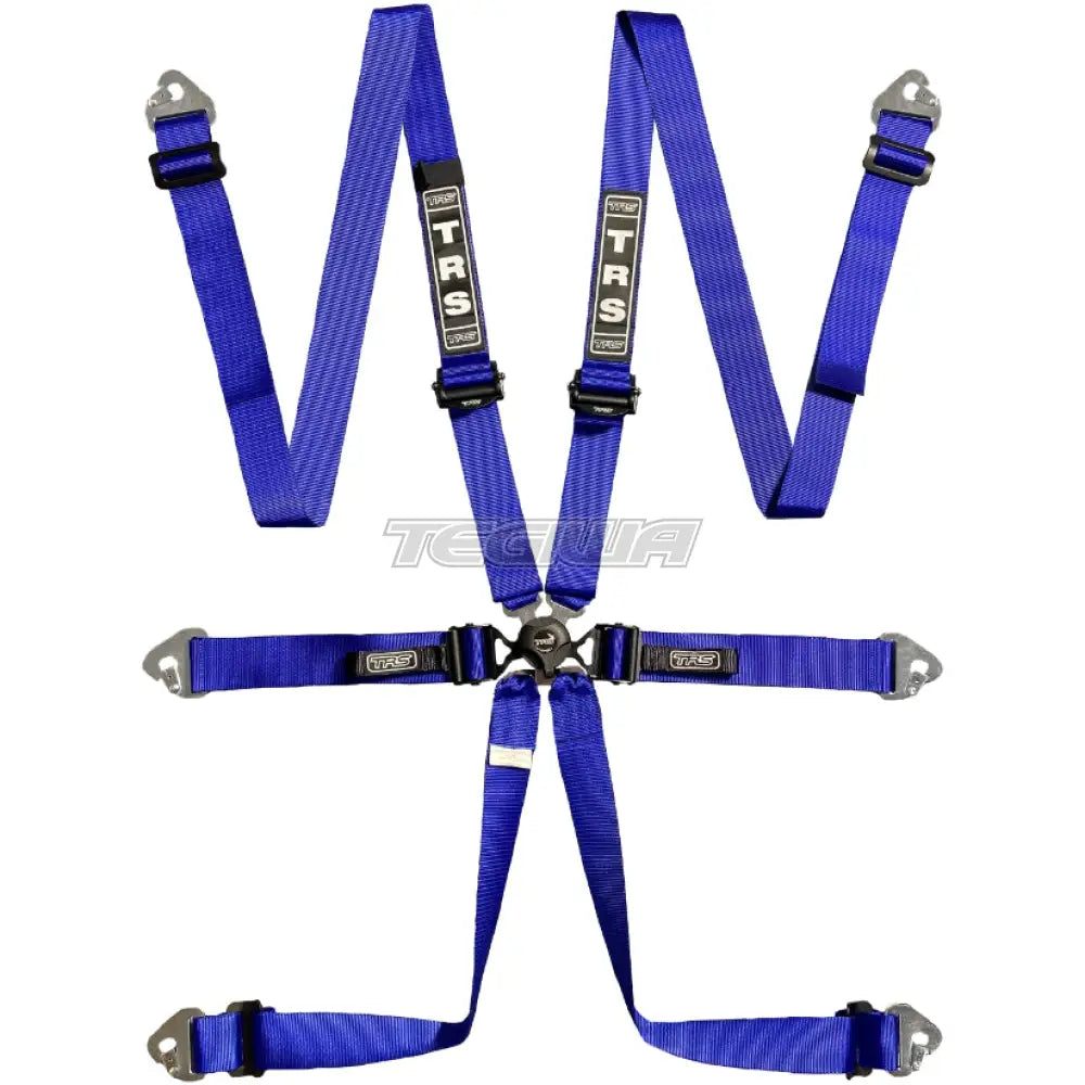 Trs Pro Quick Adjuster 2In 6 Point Ultralite Fia Hans Harness Blue Harnesses