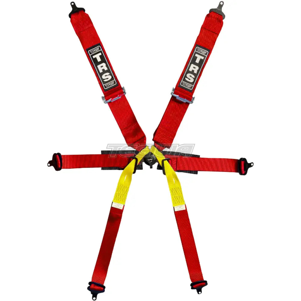 Trs Pro Single Seater 2In/3In 6 Point Fia Harness Standard – Entry Level / Red Harnesses