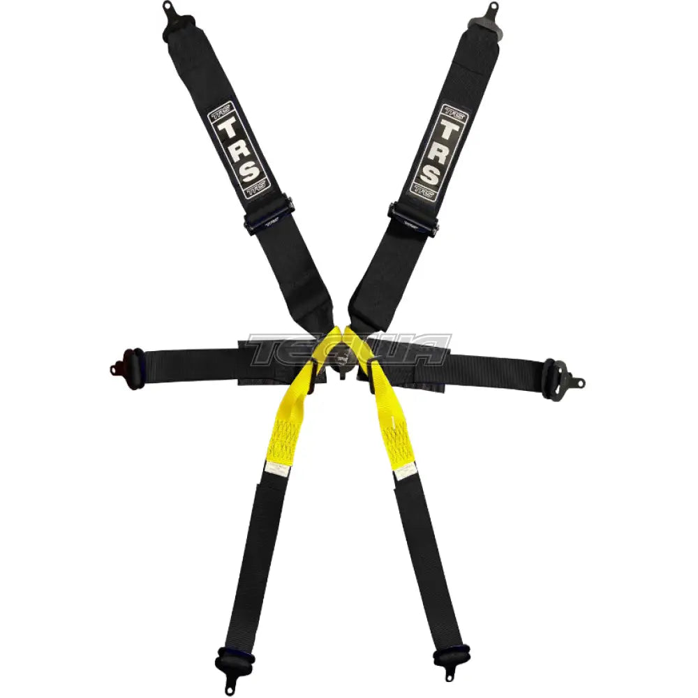 Trs Pro Single Seater 2In/3In 6 Point Fia Harness Superlite - Top Of The Range / Black Harnesses