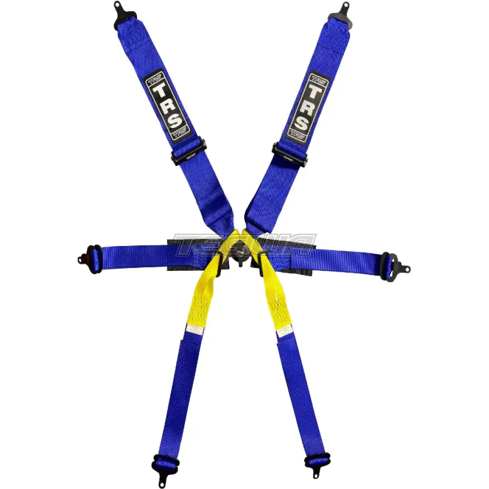 Trs Pro Single Seater 2In/3In 6 Point Fia Harness Superlite - Top Of The Range / Blue Harnesses