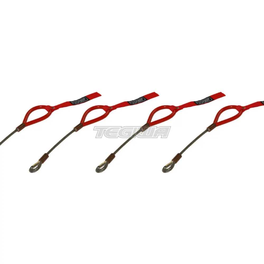 Trs Wire Tow Loop - Bolt On Fixed Length Red / Pack Of 4 Hooks