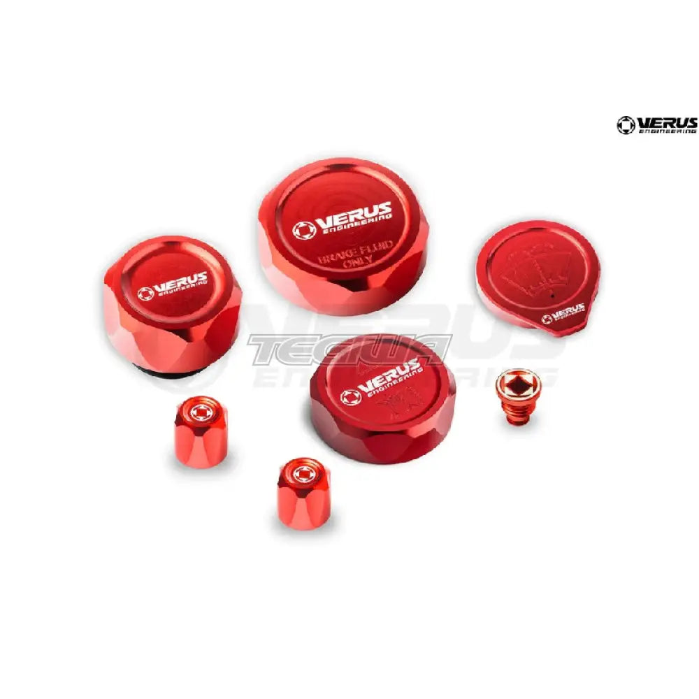 Verus Engineering Anodized Engine Bay Cap Kit Toyota Gr Corolla Fhs / Red