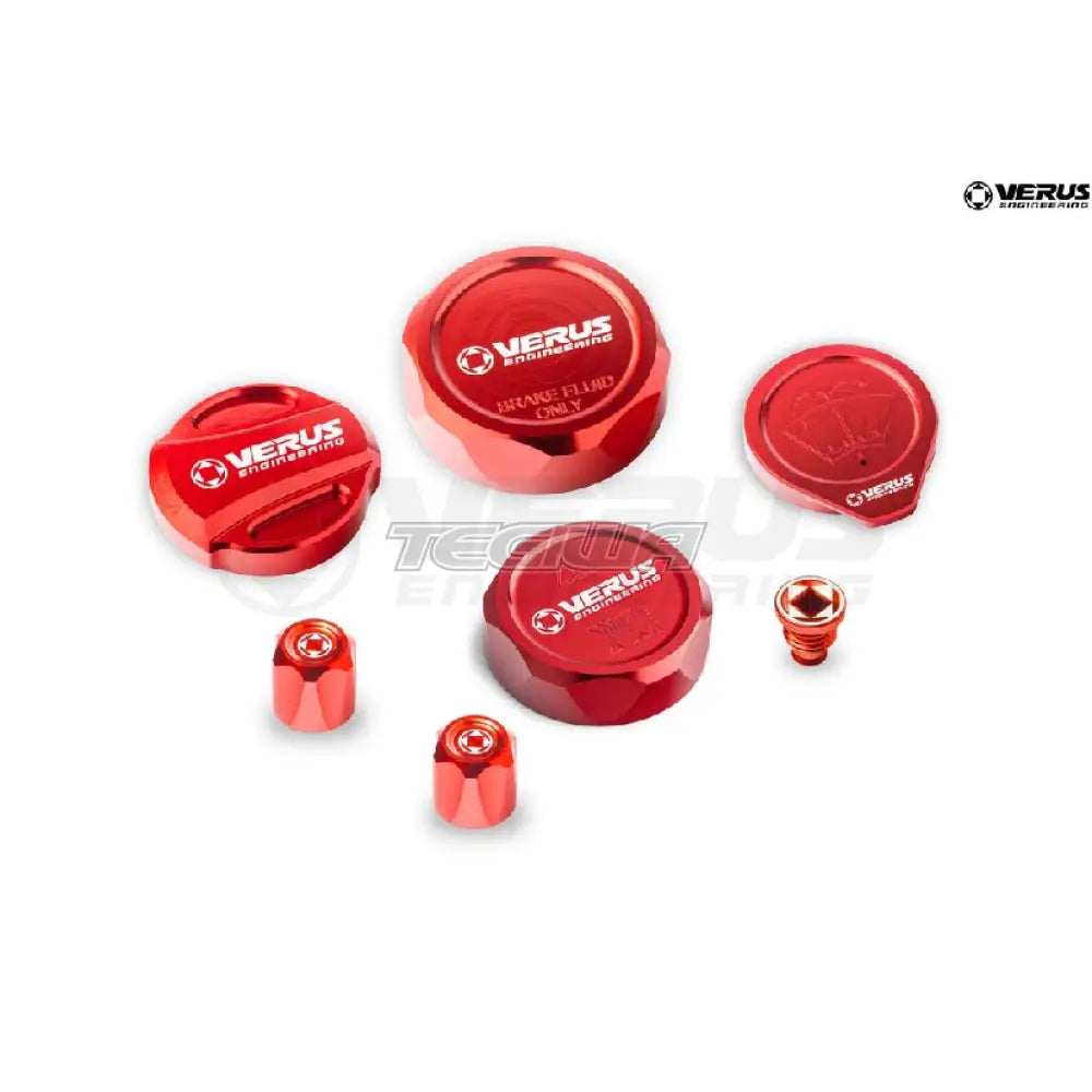 Verus Engineering Anodized Engine Bay Cap Kit Toyota Gr Corolla Rla / Red