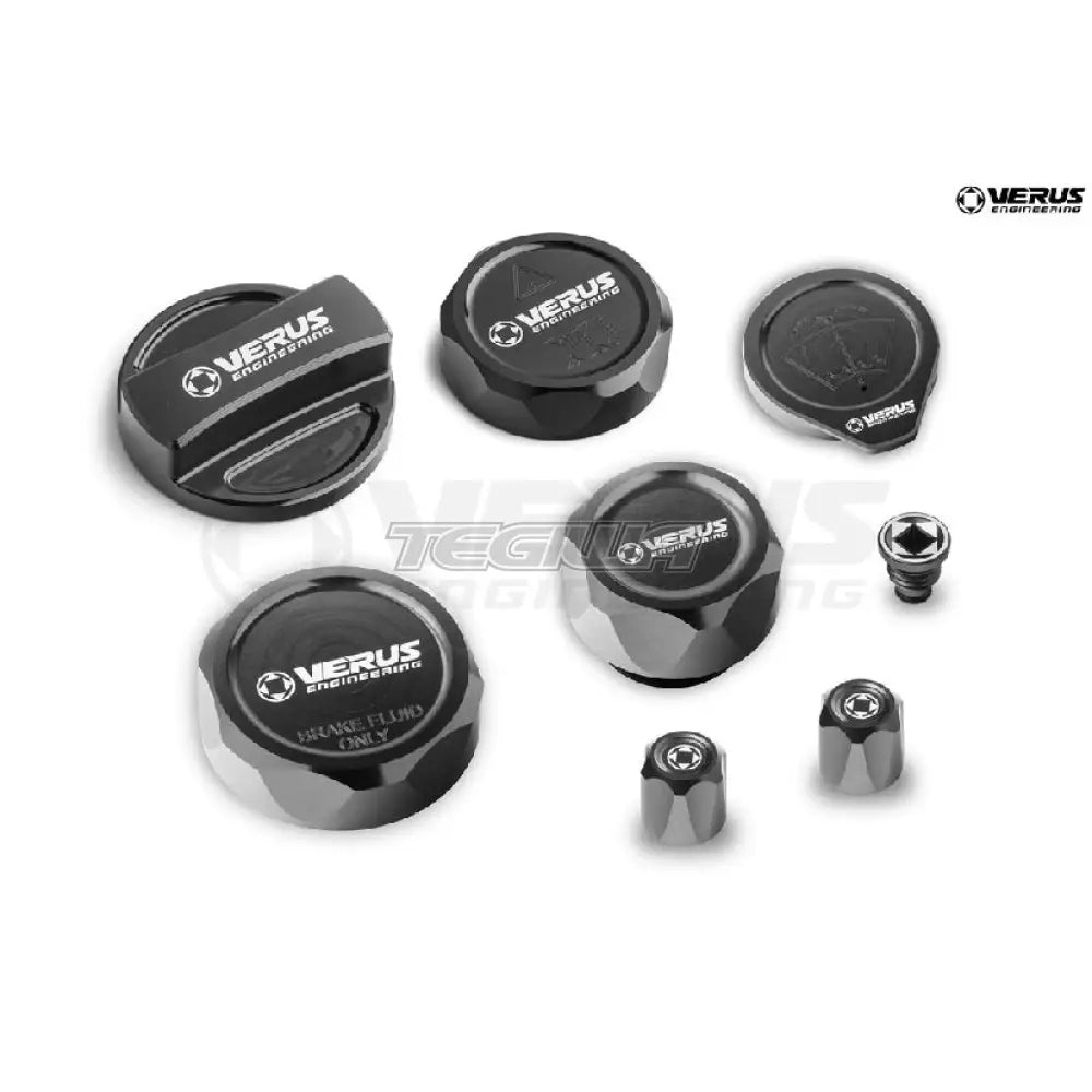 Verus Engineering Anodized Full Car Cap Kit Toyota Gr Corolla Fhs / Black Engine Bay