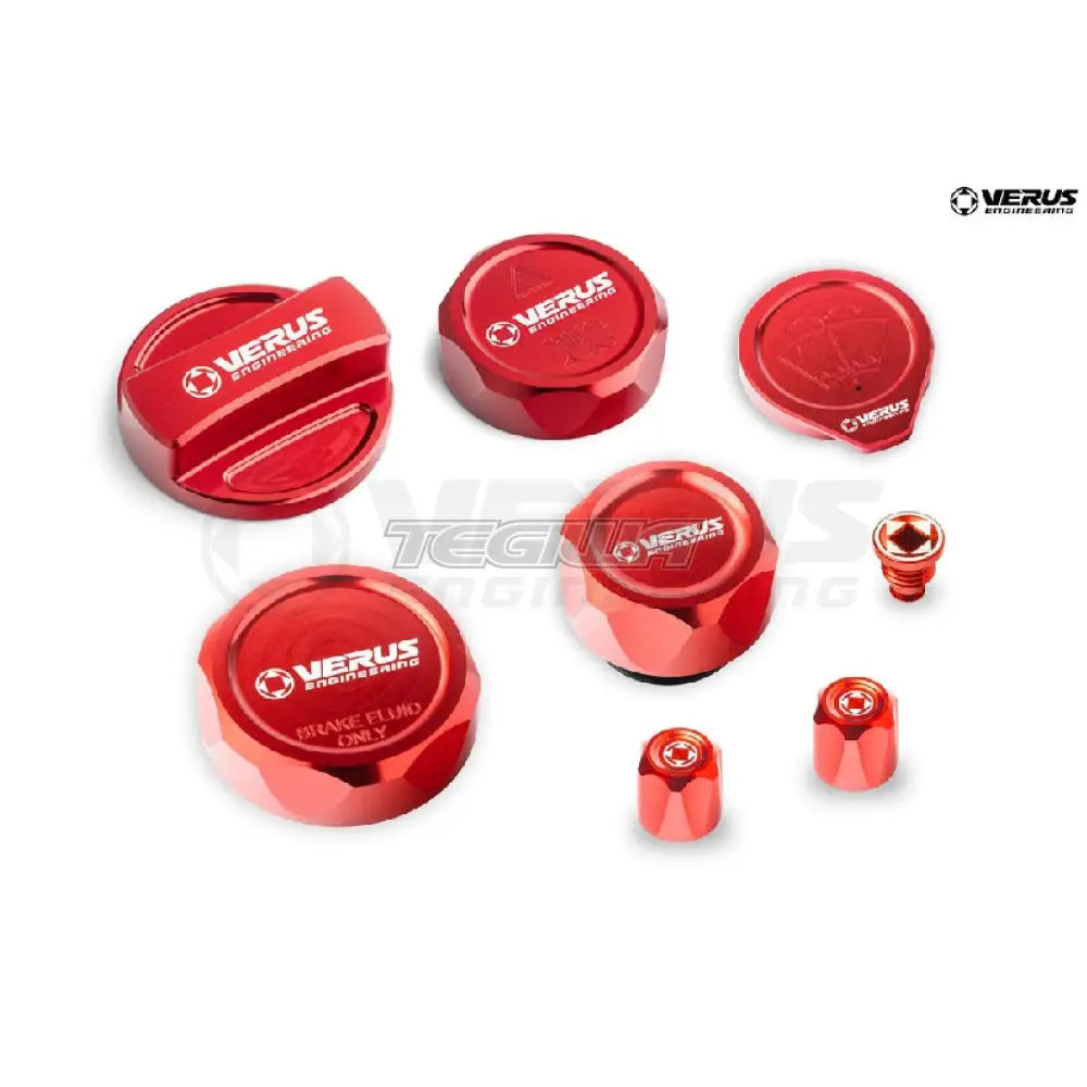 Verus Engineering Anodized Full Car Cap Kit Toyota Gr Corolla Fhs / Red Engine Bay