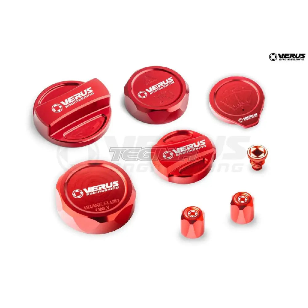 Verus Engineering Anodized Full Car Cap Kit Toyota Gr Corolla Rla / Red Engine Bay