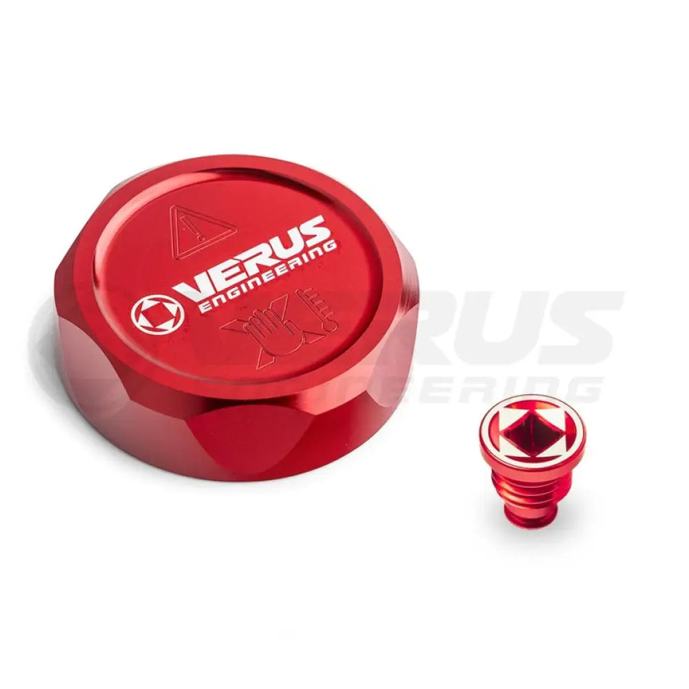 Verus Engineering Coolant Cap And Bleed Screw Combo Anodized Toyota Gr Corolla 22-Present Engine Bay