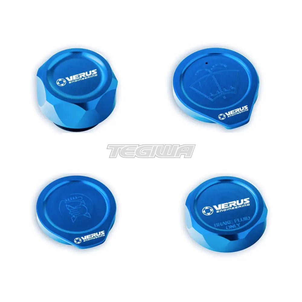 Verus Engineering Engine Bay Cap Kit FHS Oil Cap Subaru WRX/STI GR GV VA Anodized Blue