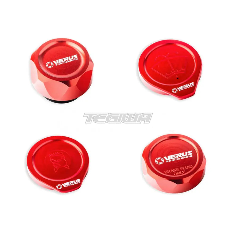 Verus Engineering Engine Bay Cap Kit Oil Cap Toyota GR86 Subaru BRZ 22+ Anodized