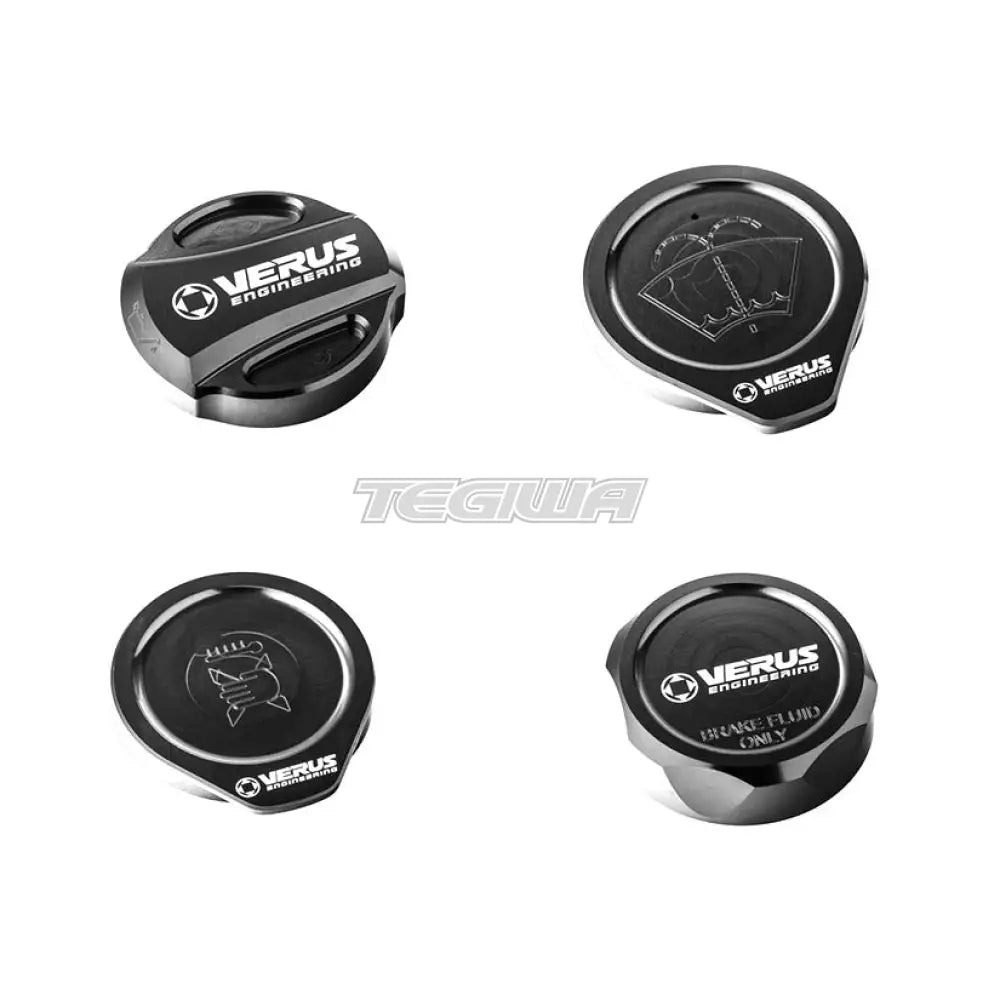 Verus Engineering Engine Bay Cap Kit RLS Oil Cap Subaru WRX/STI GR GV VA Anodized Black