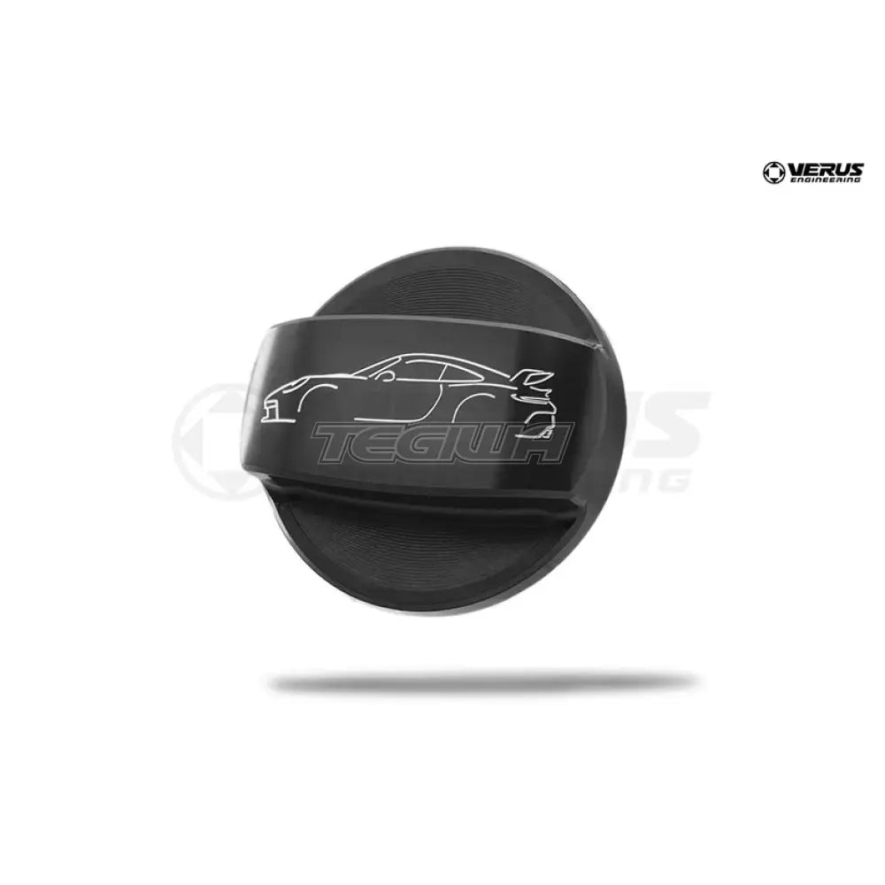 Verus Engineering Gas Cap Cover Anodized 718 Silhouette Black Engine Bay