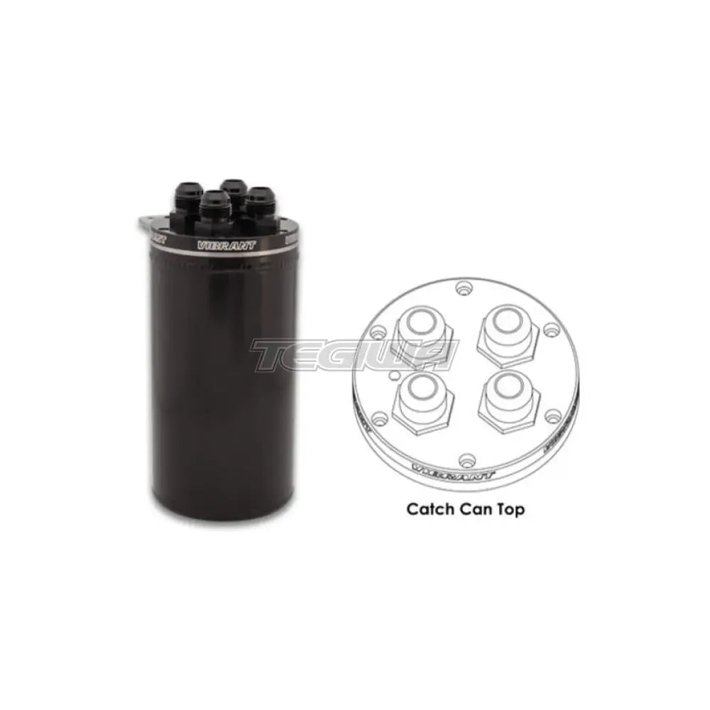 Vibrant Performance Catch Can Anodized Black 4 X 10An Male Fittings Oil Cans