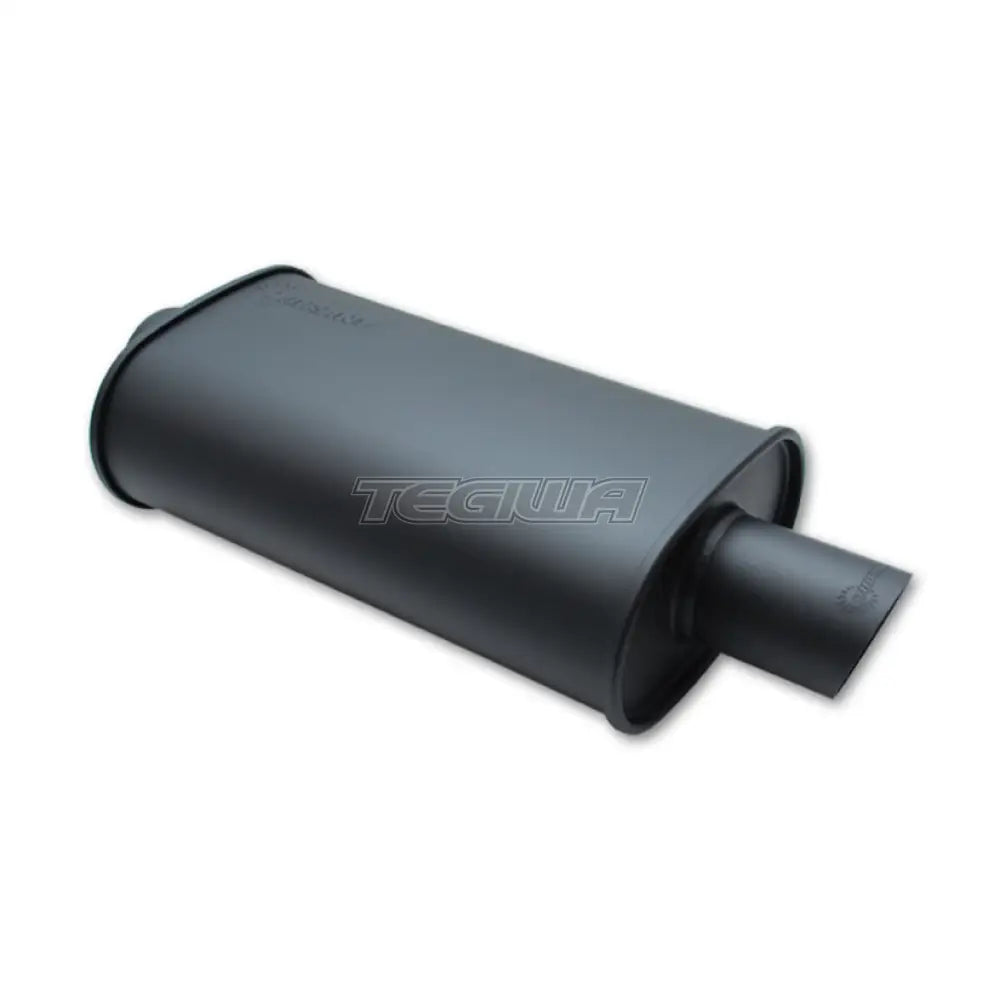 Vibrant Performance Streetpower Flat Black Exhaust Backbox 2.25In Inlet / Single Wall 3In Round Tip