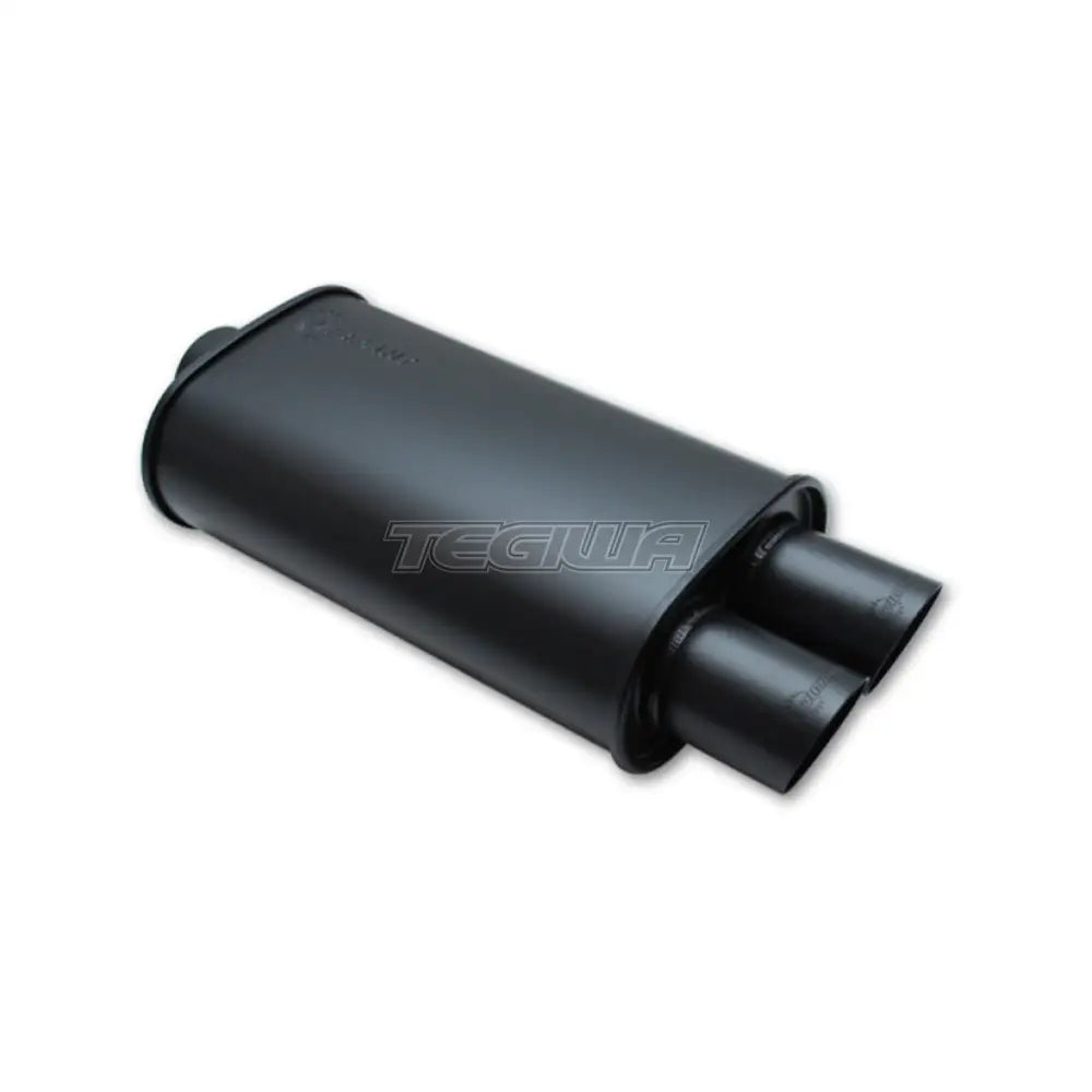 Vibrant Performance Streetpower Flat Black Exhaust Backbox 3In Inlet / Single Wall Dual Round Tip