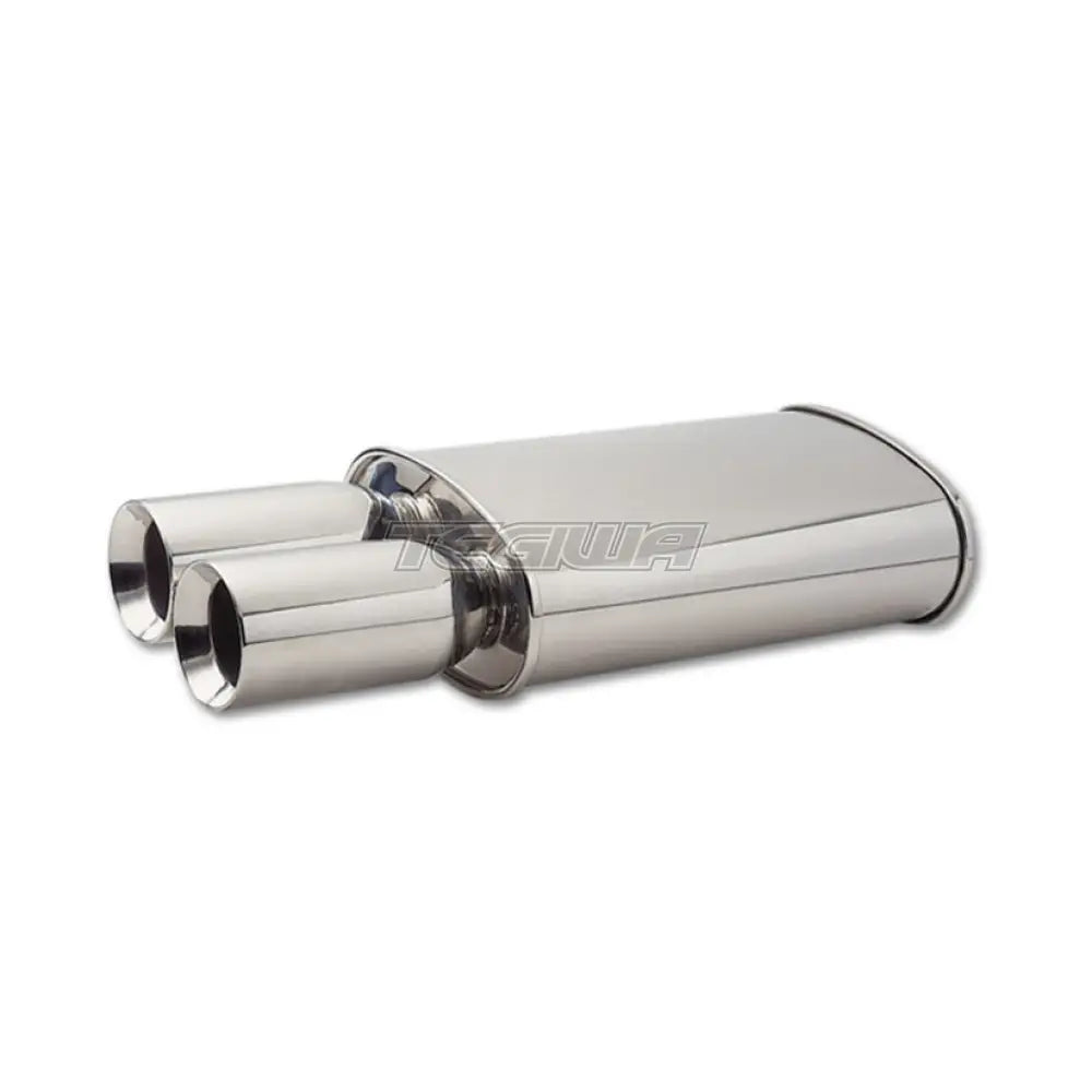 Vibrant Performance Streetpower Polished Backbox 2.5In Inlet / 5In X 9In 15In Double Wall Dual