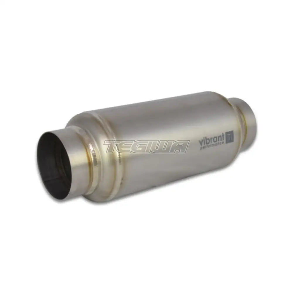 Vibrant Performance Titanium Resonator 2.5In Inlet/Outlet / 12In Overall Length Exhaust Systems