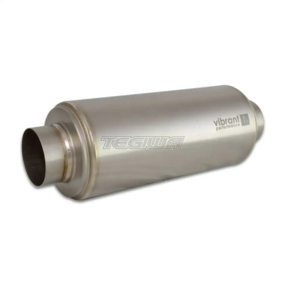 Vibrant Performance Titanium Resonator 2.5In Inlet/Outlet / 16In Overall Length Exhaust Systems