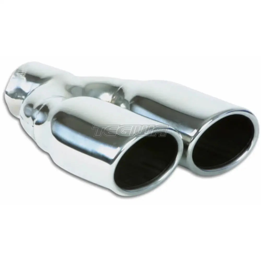 Vibrant Performance Weld-On Exhaust Tips 2.25In Inlet / Dual 3.25In X 2.75In Oval Outlet Single