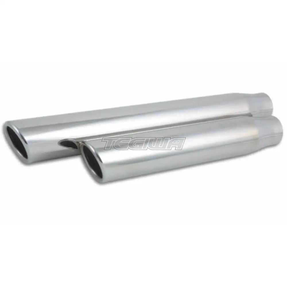 Vibrant Performance Weld-On Exhaust Tips 2.5In Inlet / 3In Outlet Single Wall Angle Cut Rolled Edge