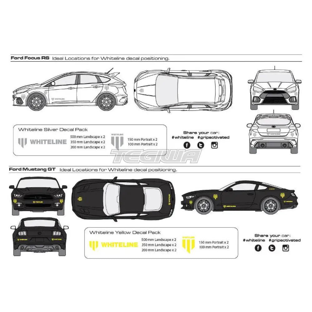 Whiteline Sticker Yellow Decals & Stickers